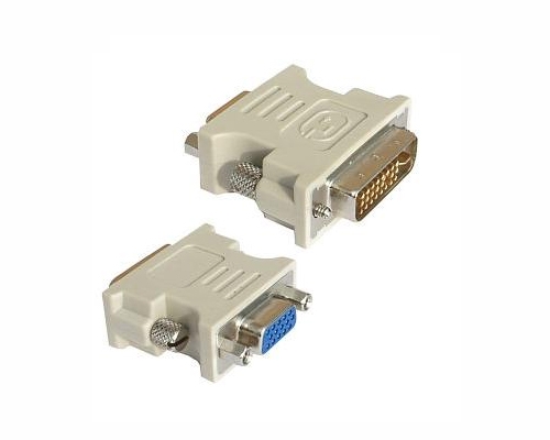 Oferte la Adaptor video DVI-A tata la S-VGA mama, fixare cu suruburi, carcasa solida din plastic, bulk, Alb, GEMBIRD (A-DVI-VGA)