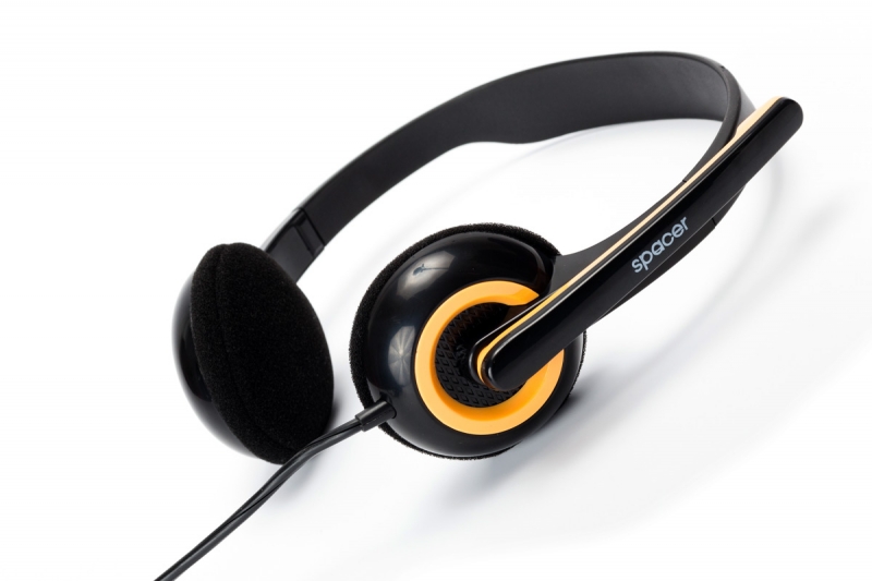 Oferte la Casti cu microfon SPACER SPK-339, black-orange