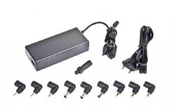 Alimentator Notebook Universal, tensiune intrare 100-240V 50-60 Hz si iesire: 15V-20 V max.4.5A, putere 90W, protectie supraincarcare si scurt-circuit, lungime cablu: 1.2m, Negru, GEMBIRD (N