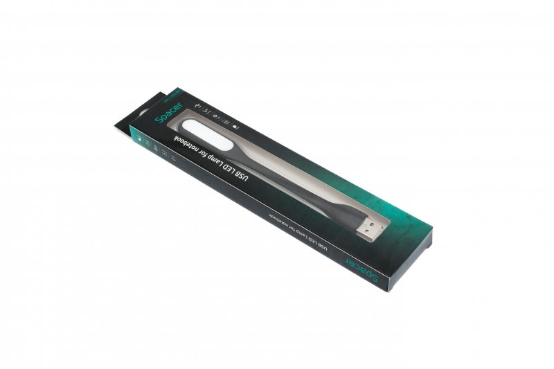 Oferte la Lampa LED flexibila pt. notebook, USB, Spacer (SPL-LED-BK)