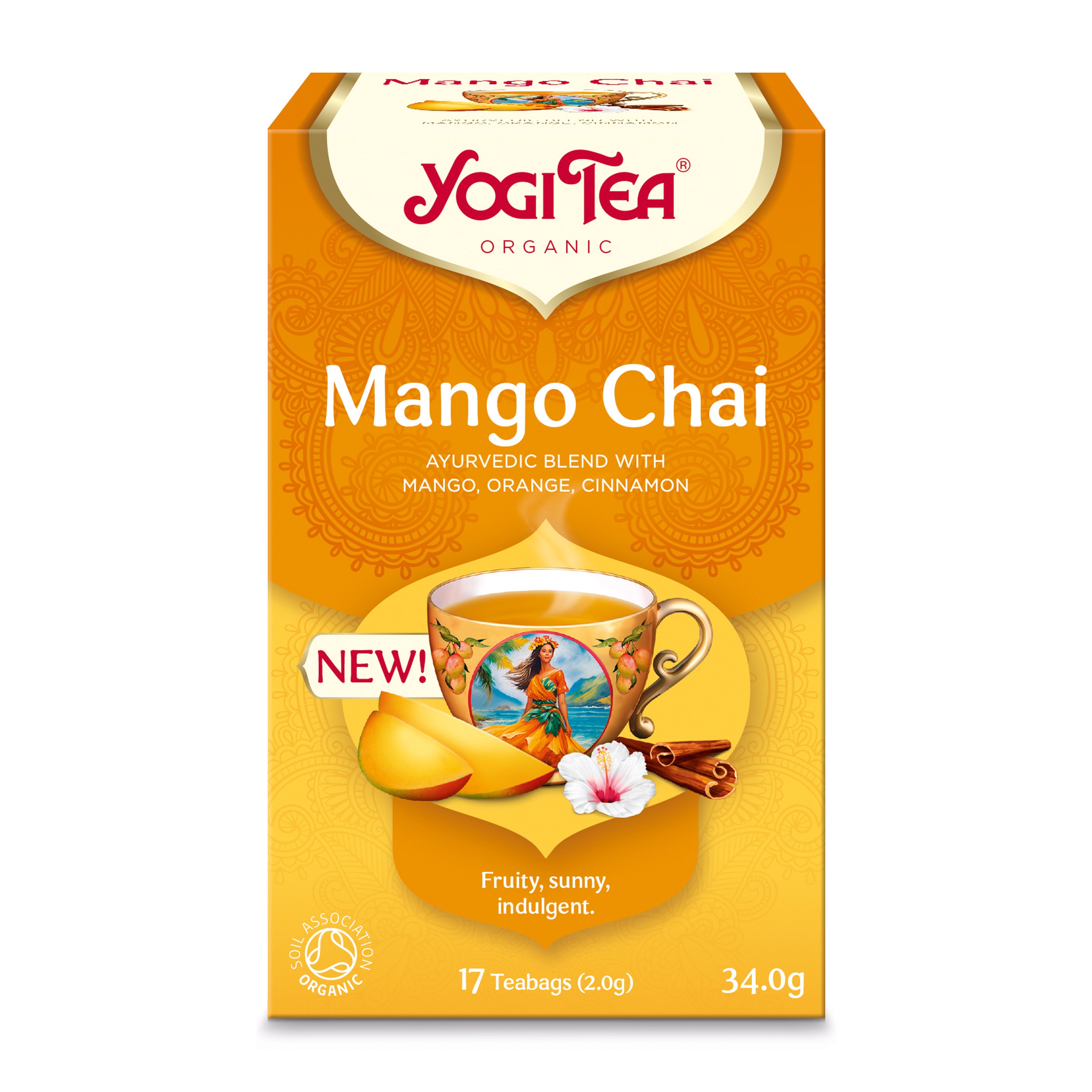 Oferte la Ceai bio Mango Chai, 17 pliculete a 2,0g / 34,0g Yogi Tea