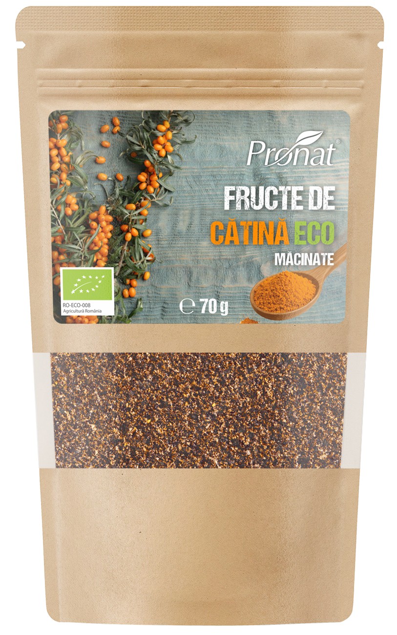 Oferte la Fructe de catina bio macinate, 70g Pronat