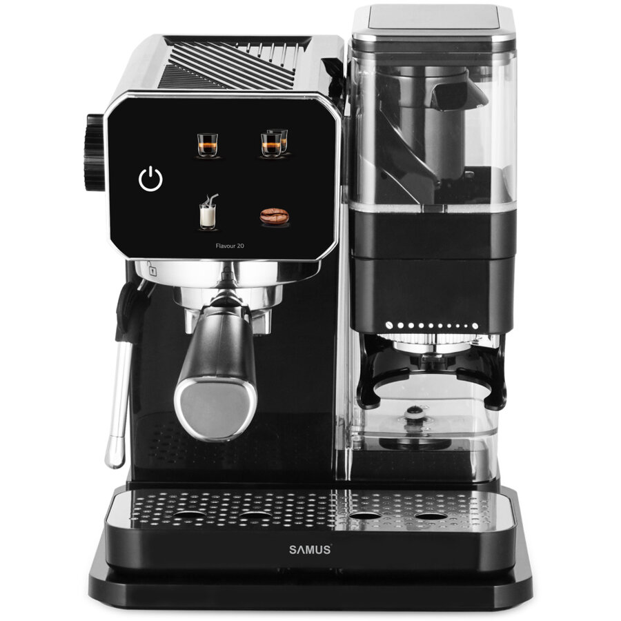Espressor Cafea Manual Flavour 20 Interfata Digitala Rasnita Cafea Integrata 20bar 1350W 0.9l Negru