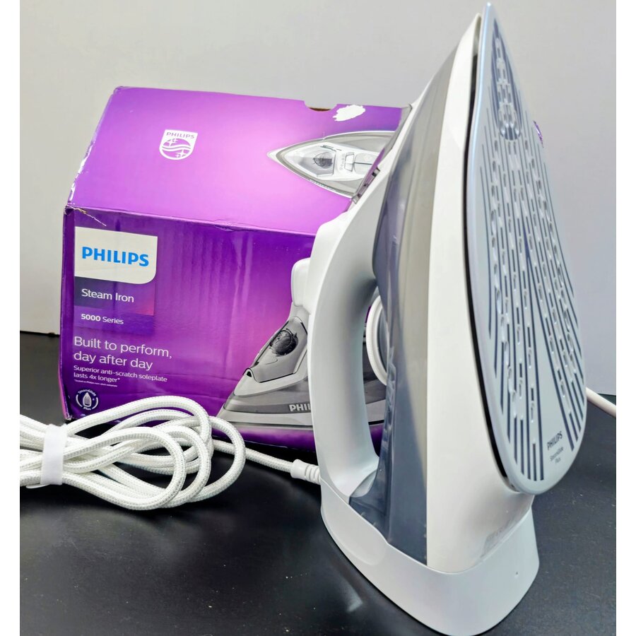 Oferte la Fier de calcat Resigilat Seria 5000 DST5010/10 SteamGlide Plus 2400W Alb/Gri