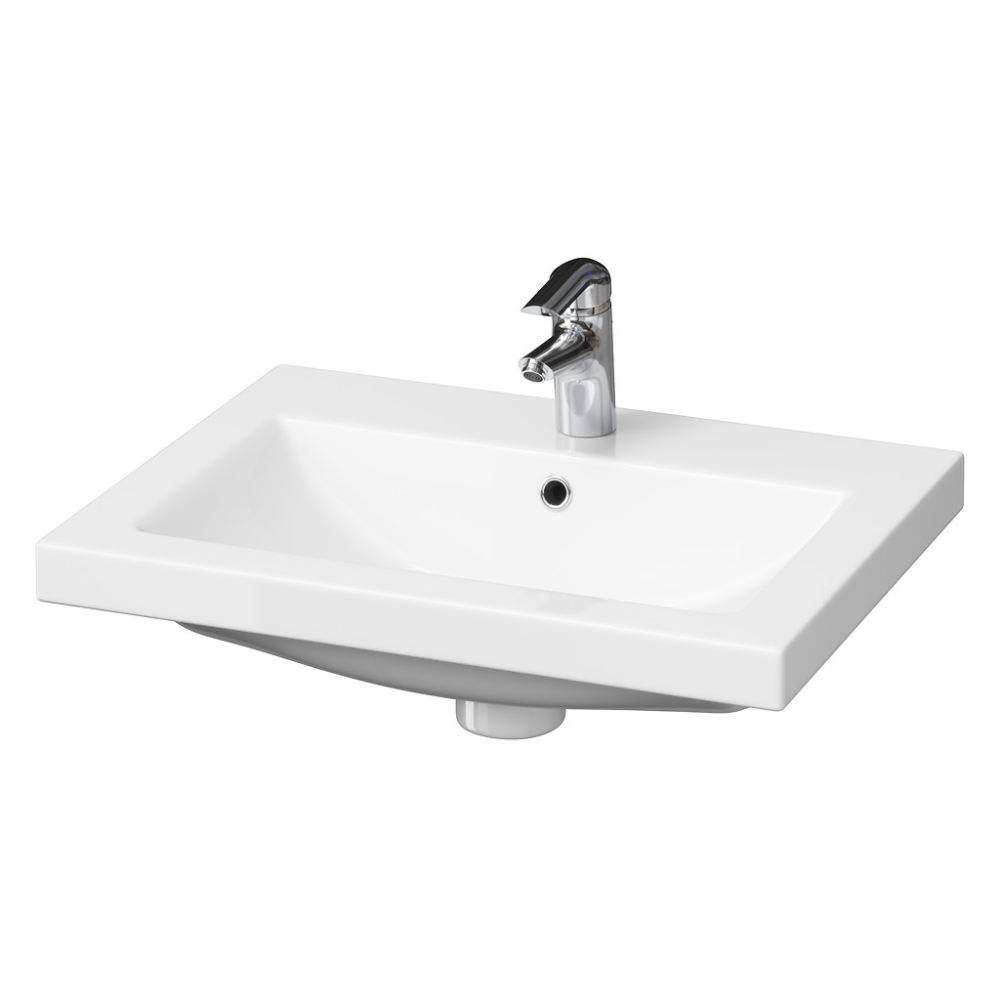 Oferte la Lavoar dreptunghiular Cersanit Como, incastrat, ceramica, alb, 60 x 45 cm