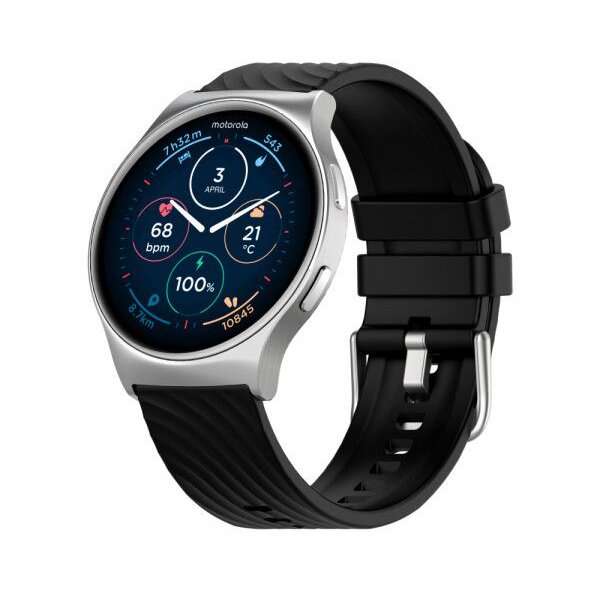 Oferte la Smartwatch MotoWatch 120 Ecran AMOLED 1.43Inch Bluetooth IP68 Silver
