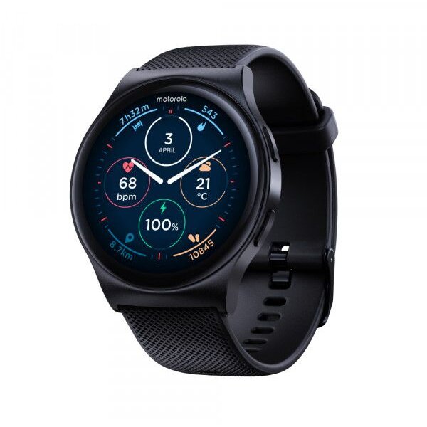 Oferte la Smartwatch MotoWatch 120 Ecran AMOLED 1.43Inch Bluetooth GPS Phantom Black