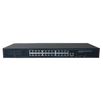Oferte la Switch ADS-224GRP-1PO-2F-RM Administrat Invers 24  Porturi Gbit x1 POE x2 SFP Metalic