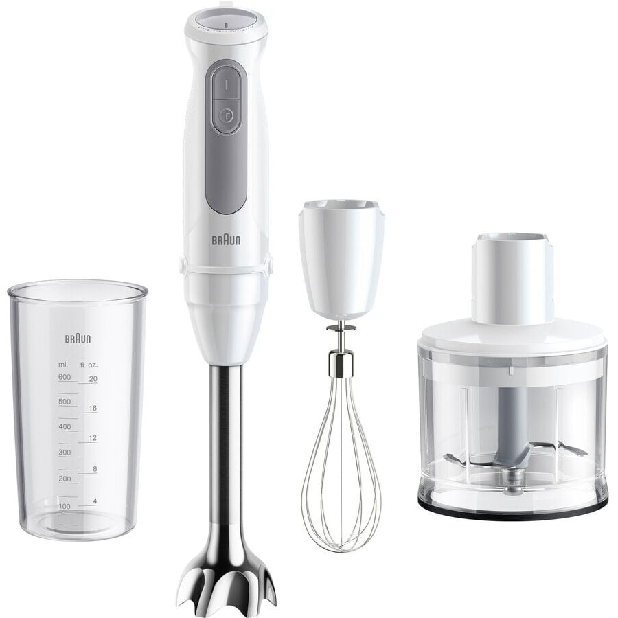 Oferte la Blender de Mana MultiQuick 5 MQ50236MWH 21 Viteze Pahar Gradat 0.6L Tocator 0.5L 1000W Alb