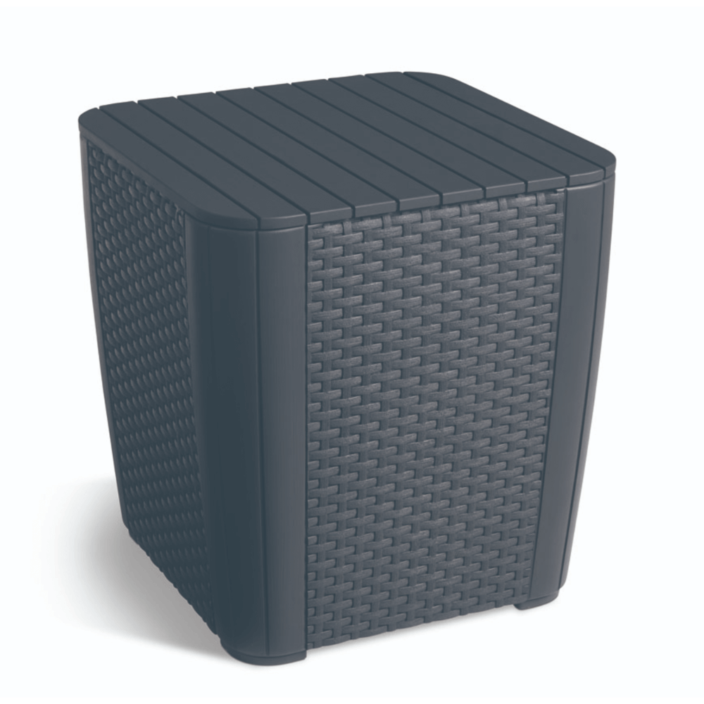 Masa cafea cu spatiu de depozitare Keter, plastic, cappuccino, 39 x 39 x 42.5 cm