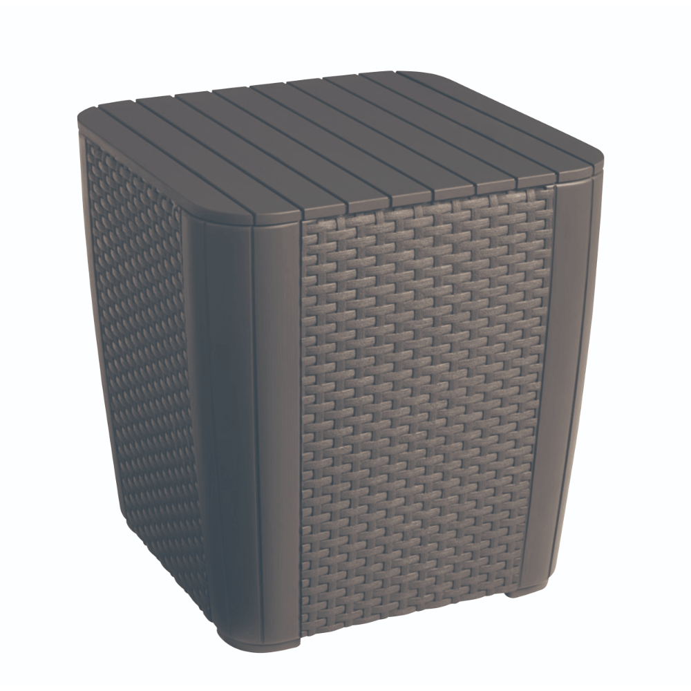 Oferte la Masa cafea cu spatiu de depozitare Keter, plastic, cappuccino, 39 x 39 x 42.5 cm