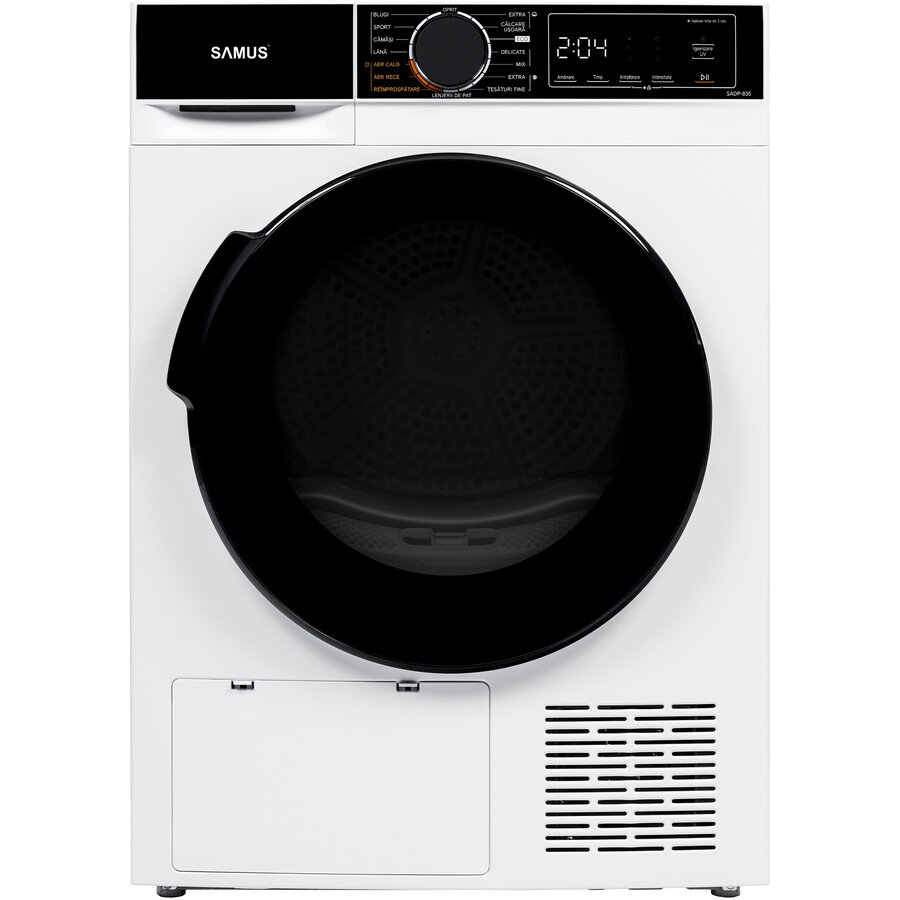 Oferte la Uscator de Rufe cu Pompa de Caldura SADP-835 8KG 15 Programe Afisaj Electronic Clasa D Alb