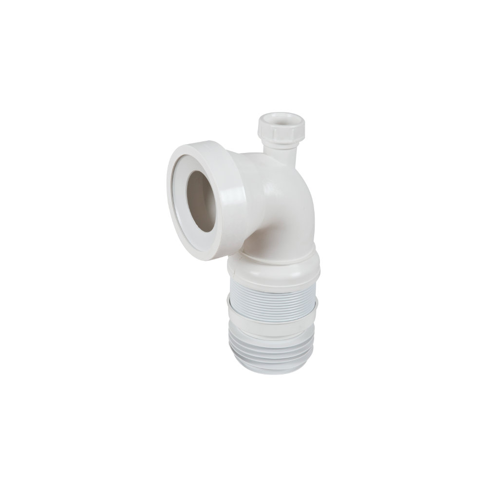 Oferte la Racord WC Eurociere, flexibil, extensibil, insertie metalica, alb, cot 90°, 34-38 cm