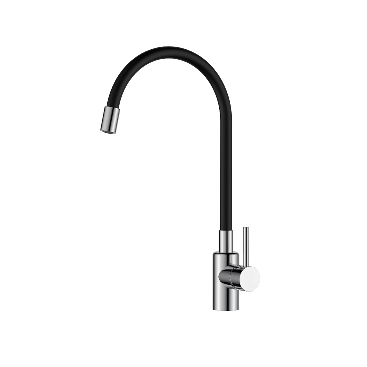 Oferte la Baterie de bucatarie flexibila SanDonna Lola, monocomanda, negru crom