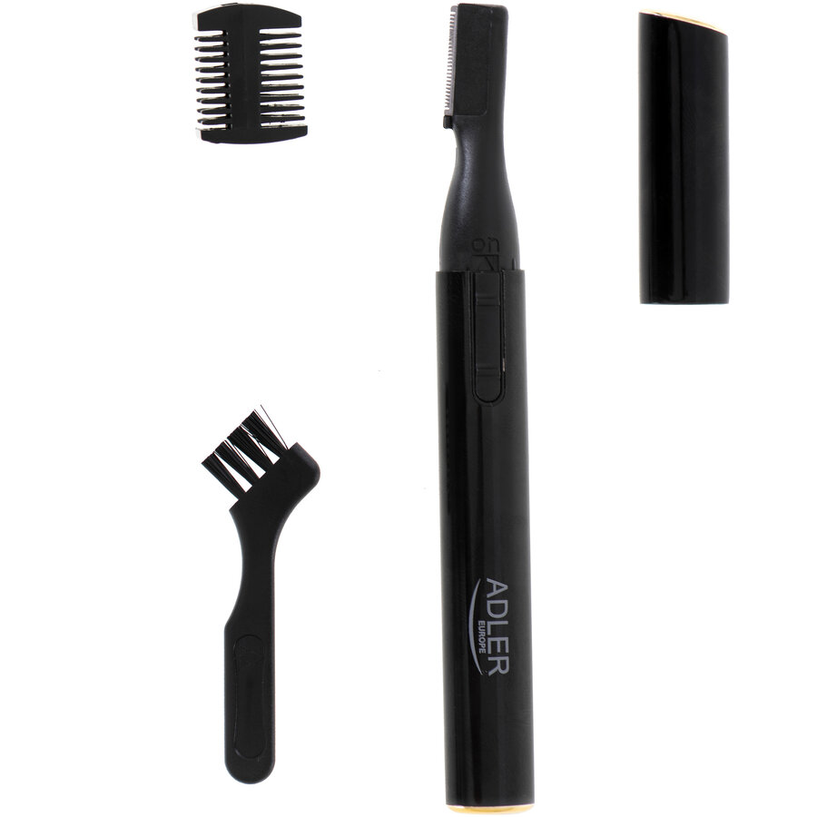 Oferte la Trimmer Pentru Sprancene AD 2934b Pieptene De Ghidaj Dublu Perie Baterii Negru