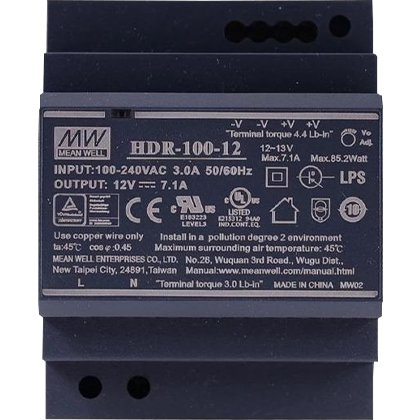 Oferte la Sursa de alimentare in comutatie, 12V / 7.1A, sina DIN MeanWell HDR-100-12