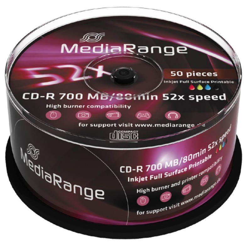 Oferte la Mediu optic CD-R 700MB 52x 50 bucati Printabil