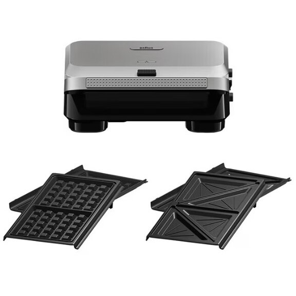 Oferte la Sandwich-Maker SM5005 800W 2 Seturi Placi Detasabile Invelis Antiaderent Premium Argintiu-Negru