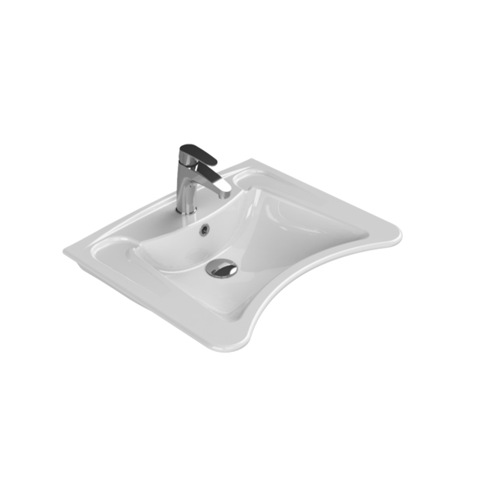 Oferte la Lavoar pentru persoane cu dizabilitati Turkuaz CeraStyle, portelan, 49.5 x 60.5 x 16 cm