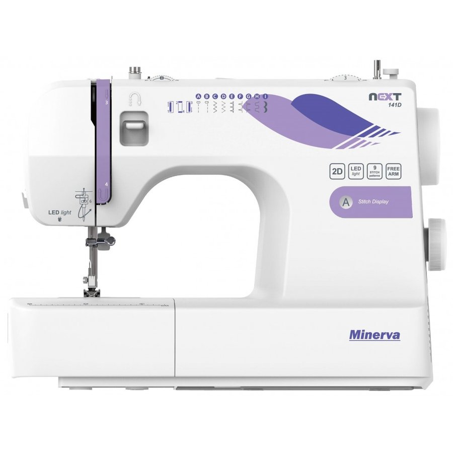 Oferte la Masina De Cusut Electromecanica NEXT141D-1 13 Programe 850 Imp/Min 70W White Purple