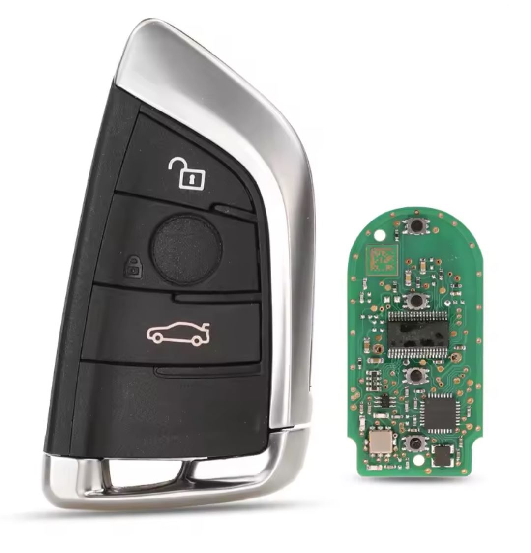 Oferte la Cheie auto completa si programabila Techstar, compatibila cu BMW Seria 1 2 3 4 5 6 7, X3 X4 X5 X6, M2 M3 M4 – 433MHz, chip ID49 PCF7945, carcasa cu 3 butoane
