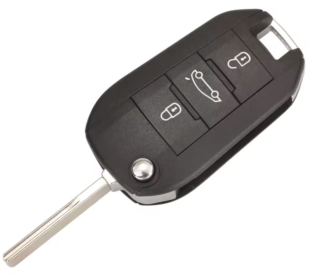 Oferte la Cheie auto completa si programabila Techstar, compatibila cu Citroen Peugeot, 3 butoane, 433MHz, chip ID46 PCF7941, lama HU83