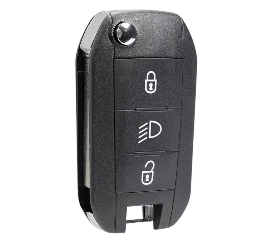 Oferte la Cheie auto completa Techstar compatibila cu Peugeot Citroen, 3 butoane, HU83, 433MHz, cu chip ID46, telecomanda inclusa