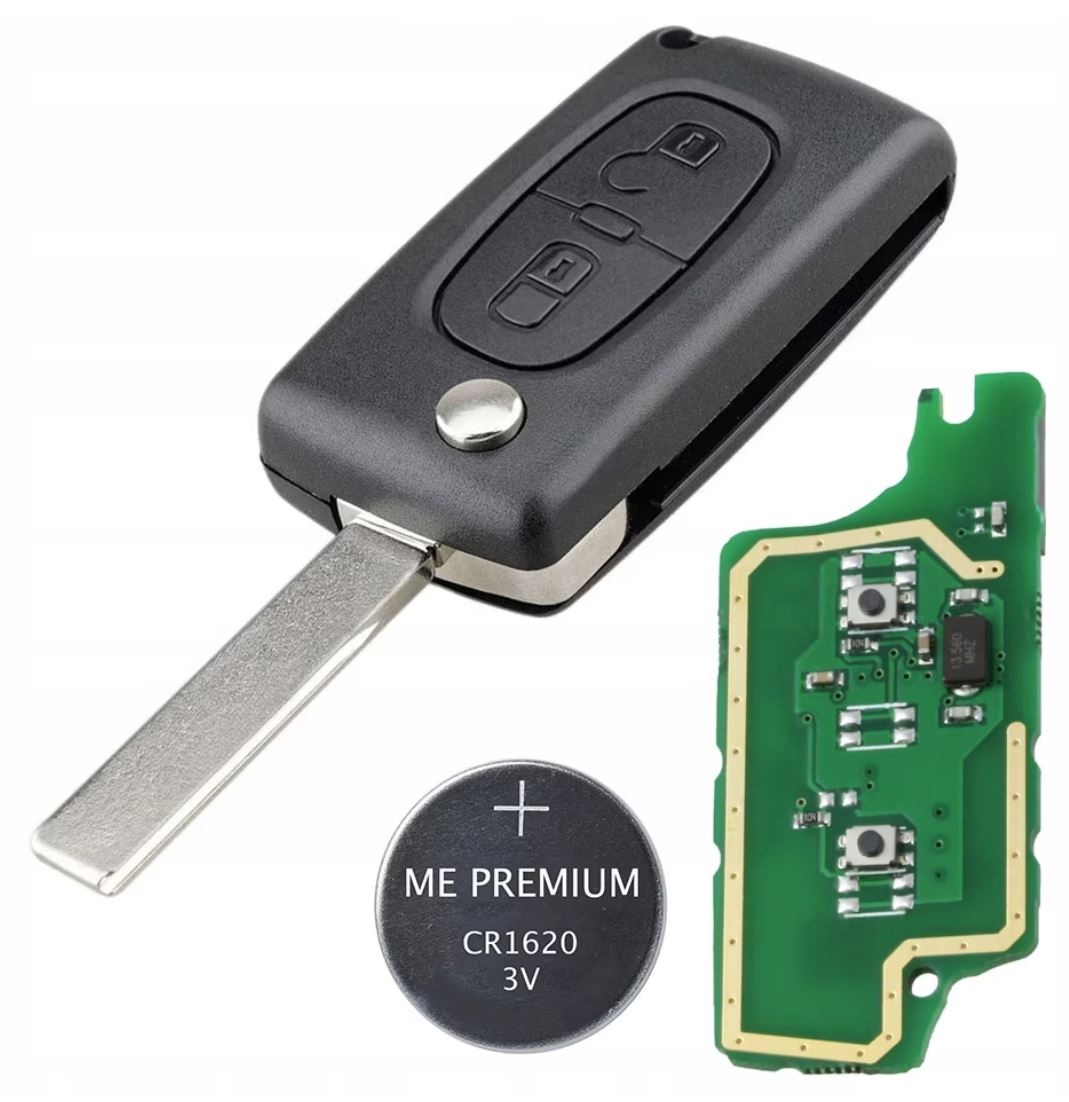 Oferte la Cheie auto completa Techstar cu 2 butoane, lama 407, cip ID46 si frecventa 433MHz – compatibila Peugeot 2006–2011, Citroen