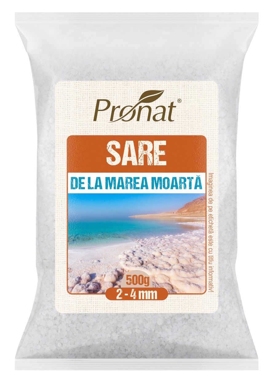 Oferte la Sare de la Marea Moarta 2-4mm, 500g Pronat