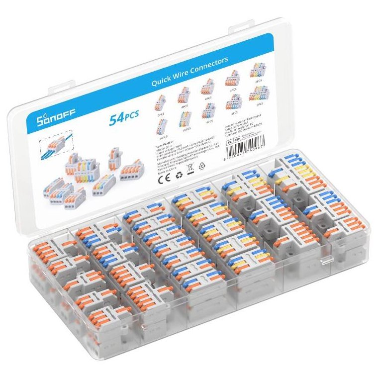 Oferte la Pachet conectori de imbinare a firelor Sonoff (54 buc) 6920075740967