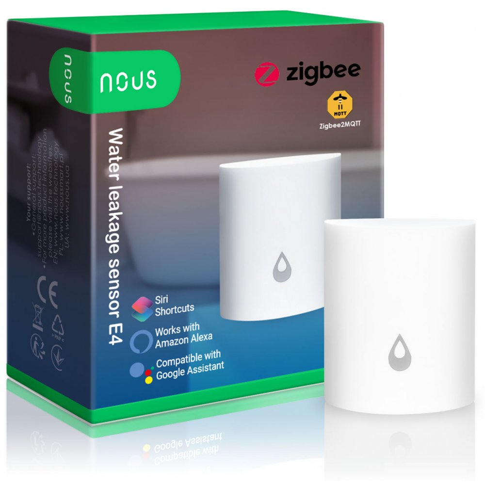 Oferte la Senzor Smart detectie scurgeri de apa NOUS E4, ZigBee 5907772033883