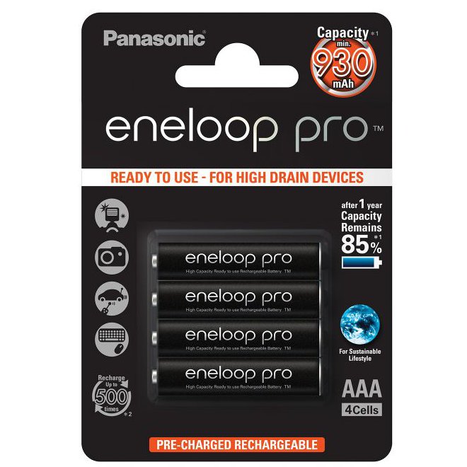 Oferte la Set 4 acumulatori AAA Panasonic Eneloop BK-4HCDE/4CP Ni-MH R3 930mA PRO B4