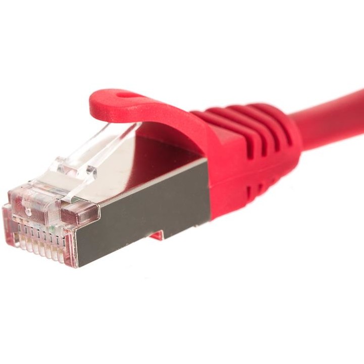 Oferte la Netrack patch cable RJ45, snagless boot, Cat 5e FTP, 0.5m red