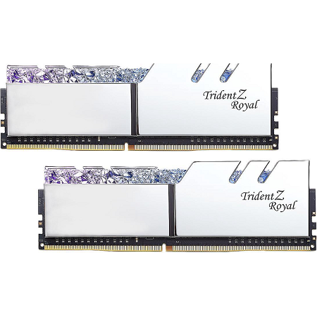 Oferte la G.SKILL F4-3200C16D-32GTRS G.Skill Trident Z Royal DDR4 32GB (2x16GB) 3200MHz CL16 1.35V XMP 2.0 Silver