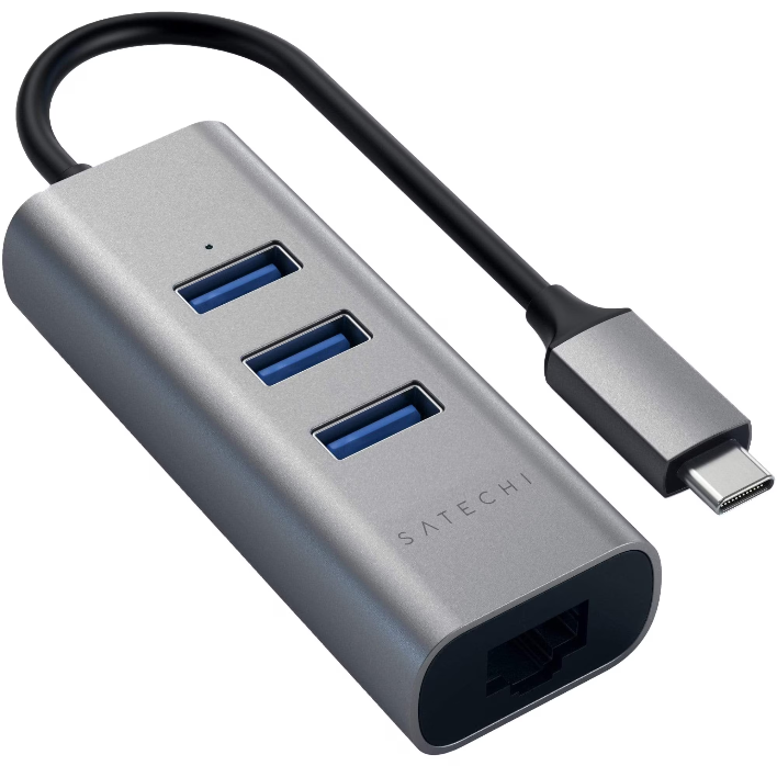 Oferte la Hub USB-C 3x USB 3.0 Ethernet Gri