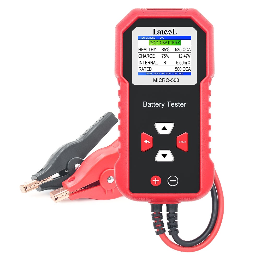 Oferte la Tester baterie auto LansL MICRO-500, verificare rapida 12V Plumb-Acid si LiFePO4, compatibil AGM, GEL, EFB, Rezultate pe QR Code