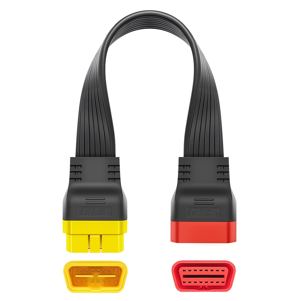 Oferte la Cablu extensie OBDII JFIND JF36, 16 pini, 36cm, transmisie rapida, compatibil 12V/24V, impermeabil, rezistent la temperaturi extreme