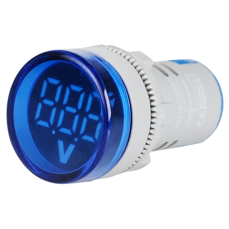 Oferte la Voltmetru digital cu LED si afisaj luminos Indicator de tensiune AC 60-500V, ALBASTRU SINOTIMER ST16V-04