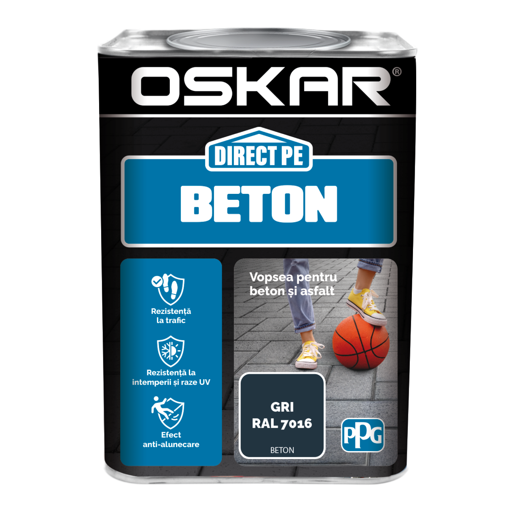 Oferte la Email Oskar Direct pe beton, gri RAL7016, interior/exterior, 0.75 l