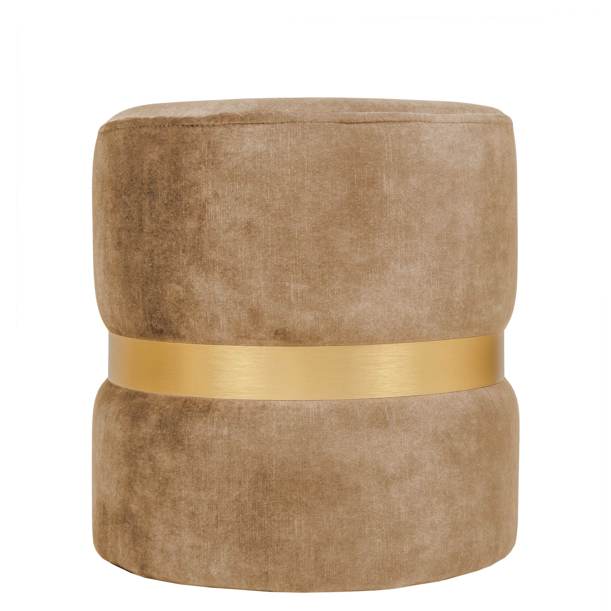 Oferte la Taburet Ring, inel auriu, stofa bej P03, rotund, 38 x 38 x 40 cm