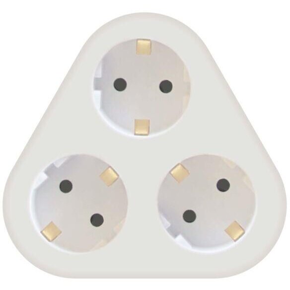 Oferte la Stecher Triplu  Contact Protectie Schuko MT-3WH Alb