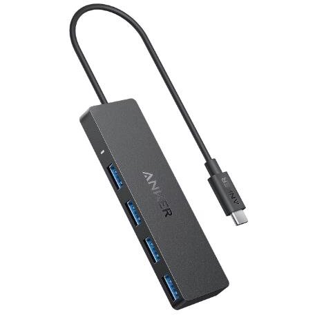 Oferte la Hub USB-C 4-in-1 4x USB-A 5Gbps Negru