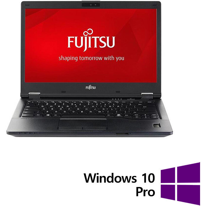 Oferte la Laptop Refurbished Fujitsu Lifebook E548 FHD 14 inch Intel Core i5-8250U 8GB 256GB SSD Windows 10 Pro Black