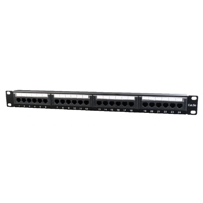 Oferte la Patch panel NPP-C524CM-001 24 Porturi Cat.5e 19 inch Black