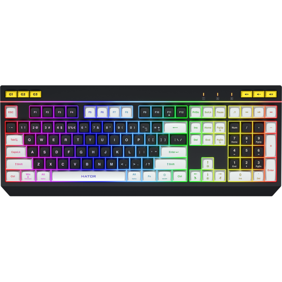 Oferte la Tastatura Gaming cu Fir Icefall Iluminare RGB Layout EN Negru/Alb