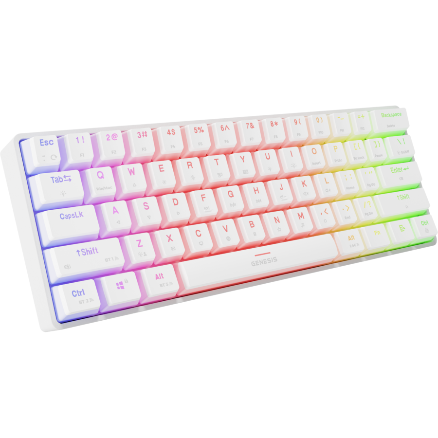 Oferte la Tastatura Gaming Wireless Thor 660 G2 60% Iluminare RGB Layout US Switch Gateron Brown Alb