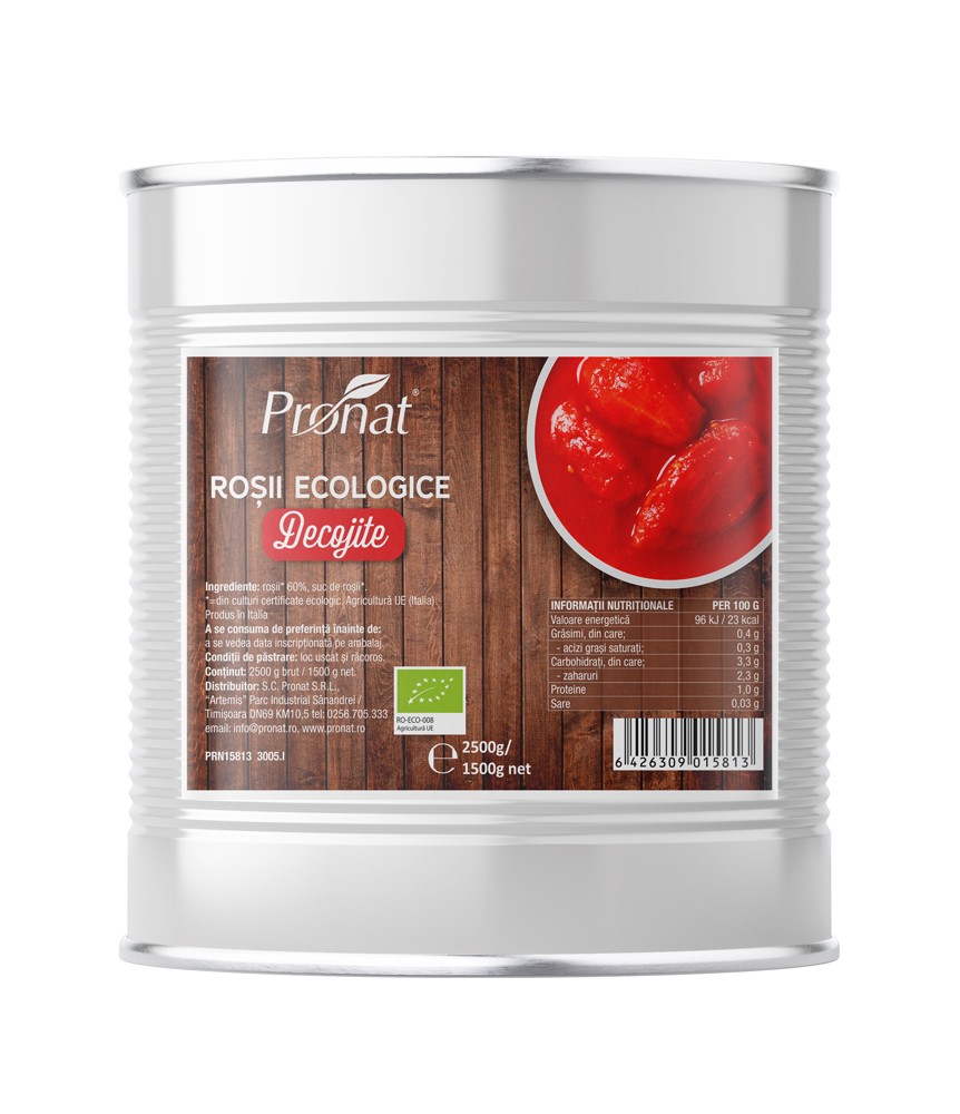 Oferte la Rosii bio decojite, 2500g Pronat