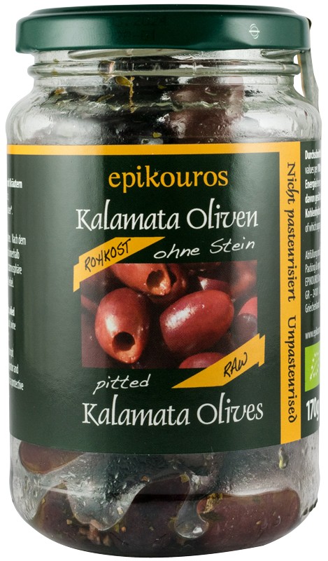 Oferte la Masline kalamata bio, crude, fara samburi, 170g Epikouros