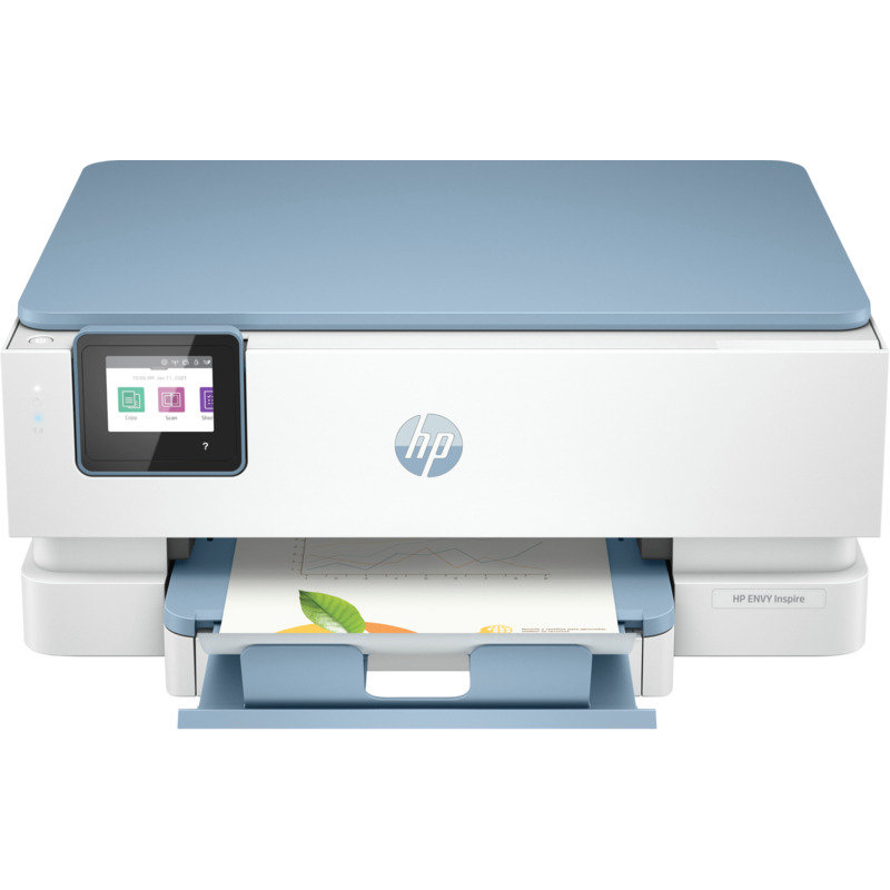 Oferte la Multifunctionala Envy Inspire 7221e InkJet Color Format A4 Duplex Wi-fi Alb/Albastru