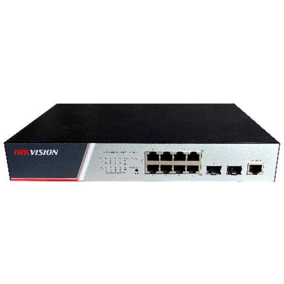Oferte la Switch DS-3E2510P(B) 8 Porturi PoE Gigabit 2x Gigabit / 100M SFP Negru